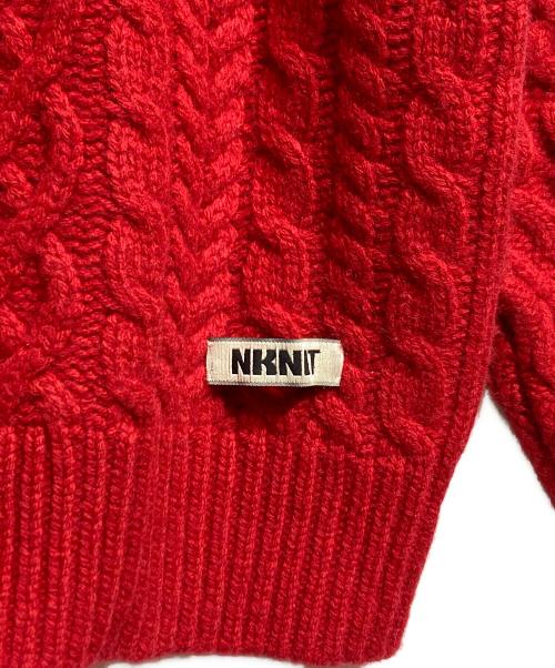 NKNIT（エヌニット）NKNIT (エヌニット) ハートケーブルクルーネックニット/Heart Cable Knit Crew Neck Sweater レッドの古着・服飾アイテム