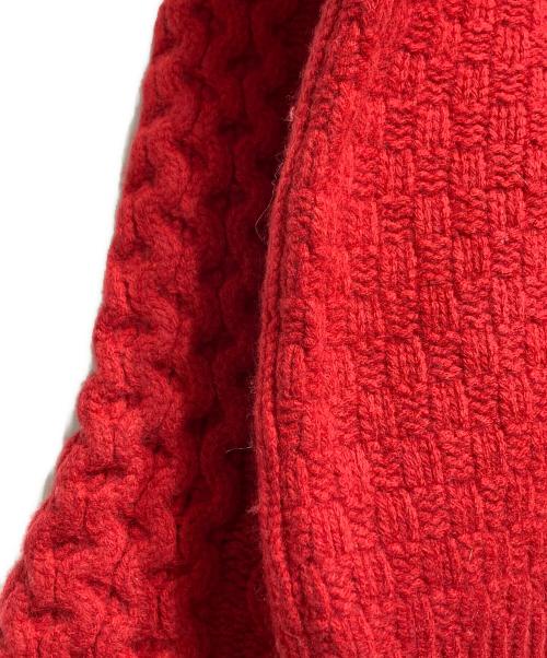 NKNIT（エヌニット）NKNIT (エヌニット) ハートケーブルクルーネックニット/Heart Cable Knit Crew Neck Sweater レッドの古着・服飾アイテム