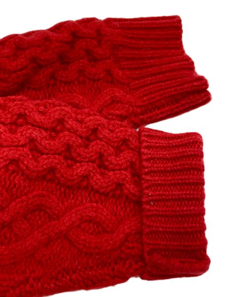 NKNIT（エヌニット）NKNIT (エヌニット) ハートケーブルクルーネックニット/Heart Cable Knit Crew Neck Sweater レッドの古着・服飾アイテム