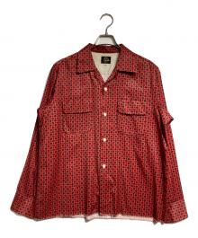 Needles（ニードルズ）の古着「Cut-Off Bottom Classic Shirt/カットオフボトムクラシックシャツ」｜レッド