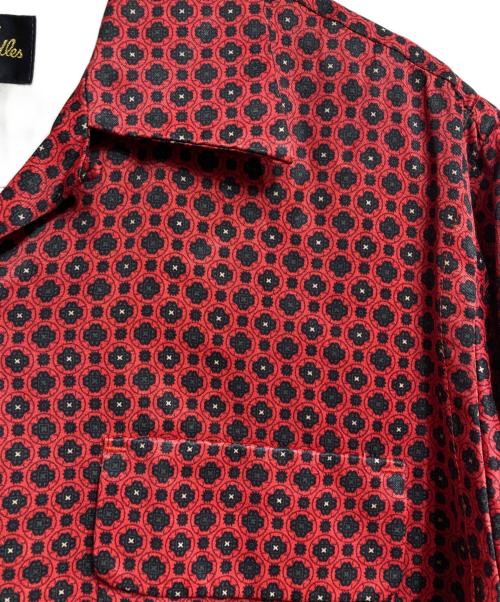 Needles（ニードルズ）Needles (ニードルズ) Cut-Off Bottom Classic Shirt/カットオフボトムクラシックシャツ レッド サイズ:Mの古着・服飾アイテム