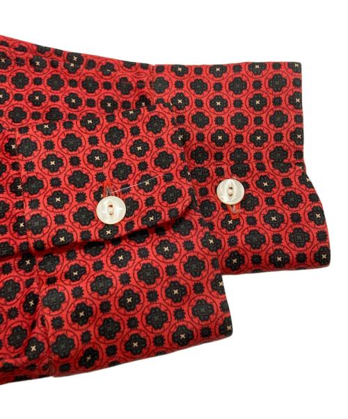 Needles（ニードルズ）Needles (ニードルズ) Cut-Off Bottom Classic Shirt/カットオフボトムクラシックシャツ レッド サイズ:Mの古着・服飾アイテム