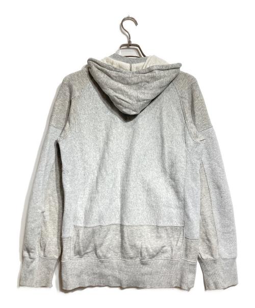 eYe COMME des GARCONS JUNYAWATANABE MAN（アイ コム デ ギャルソン ジュンヤ ワタナベ マン）eYe COMME des GARCONS JUNYAWATANABE MAN (アイ コム デ ギャルソン ジュンヤ ワタナベ マン) Champion (チャンピオン) 切替後付けジップフーディー グレー サイズ:XLの古着・服飾アイテム