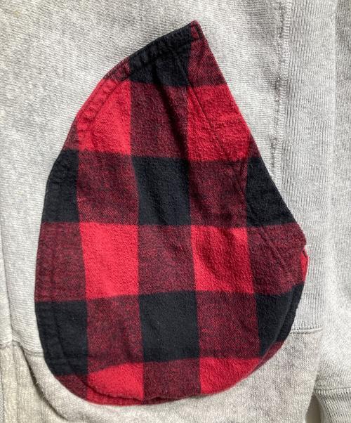 eYe COMME des GARCONS JUNYAWATANABE MAN（アイ コム デ ギャルソン ジュンヤ ワタナベ マン）eYe COMME des GARCONS JUNYAWATANABE MAN (アイ コム デ ギャルソン ジュンヤ ワタナベ マン) Champion (チャンピオン) 切替後付けジップフーディー グレー サイズ:XLの古着・服飾アイテム