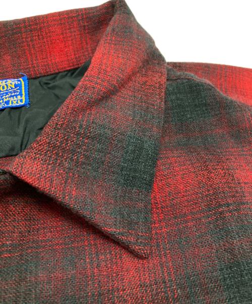 PENDLETON（ペンドルトン）PENDLETON (ペンドルトン) 60'sオンブレチェックボードシャツ/Ombre Check Board Shirt レッド サイズ:ＸＬの古着・服飾アイテム