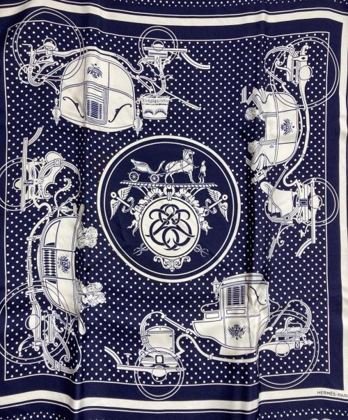 HERMES（エルメス）HERMES (エルメス) カレ55/Ex-Libris/エクスリブリス パープルの古着・服飾アイテム
