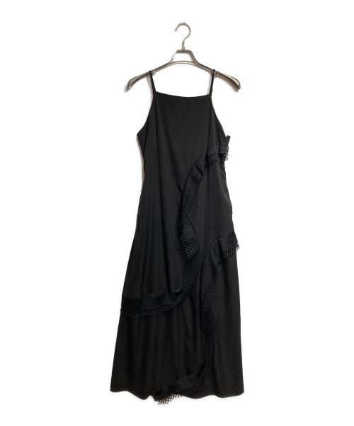 UN3D.（アンスリード）UN3D. (アンスリード) ウェーブメッシュキャミワンピース/Wavy mesh cami dress ブラック サイズ:38の古着・服飾アイテム