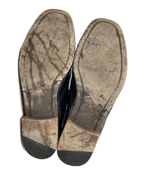 UNDERCOVER（アンダーカバー）UNDERCOVER (アンダーカバー) エナメルレザー センターZIP シューズ/ Patent leather ブラック サイズ:Lの古着・服飾アイテム