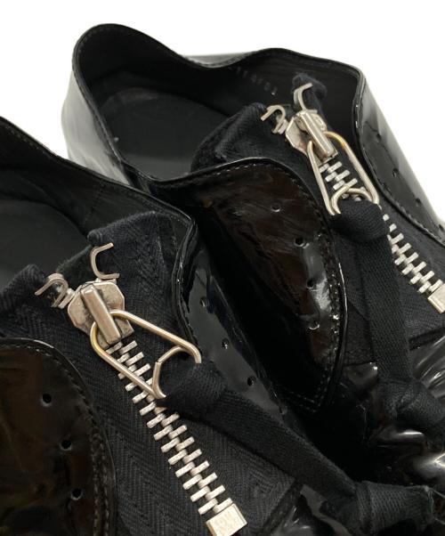 UNDERCOVER（アンダーカバー）UNDERCOVER (アンダーカバー) エナメルレザー センターZIP シューズ/ Patent leather ブラック サイズ:Lの古着・服飾アイテム