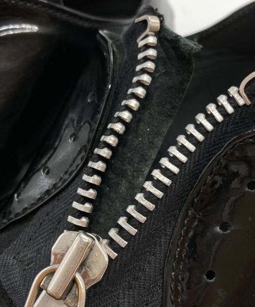 UNDERCOVER（アンダーカバー）UNDERCOVER (アンダーカバー) エナメルレザー センターZIP シューズ/ Patent leather ブラック サイズ:Lの古着・服飾アイテム