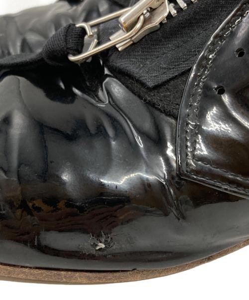 UNDERCOVER（アンダーカバー）UNDERCOVER (アンダーカバー) エナメルレザー センターZIP シューズ/ Patent leather ブラック サイズ:Lの古着・服飾アイテム