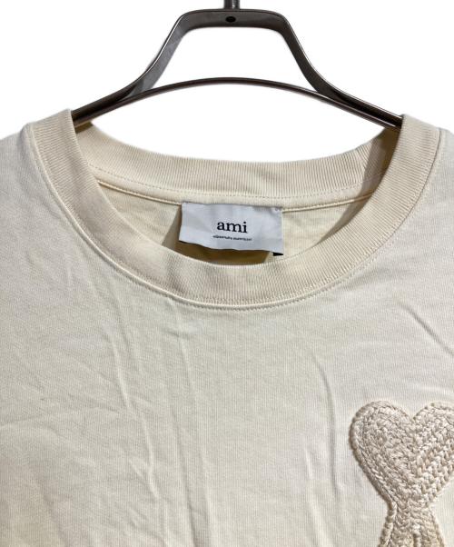 AMI PARIS（アミ パリス）AMI PARIS (アミ パリス) ハートロゴTシャツ/Heart logo T-shirt ベージュ サイズ:Mの古着・服飾アイテム