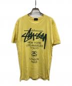 stussyステューシー）の古着「プリントTシャツ」｜イエロー