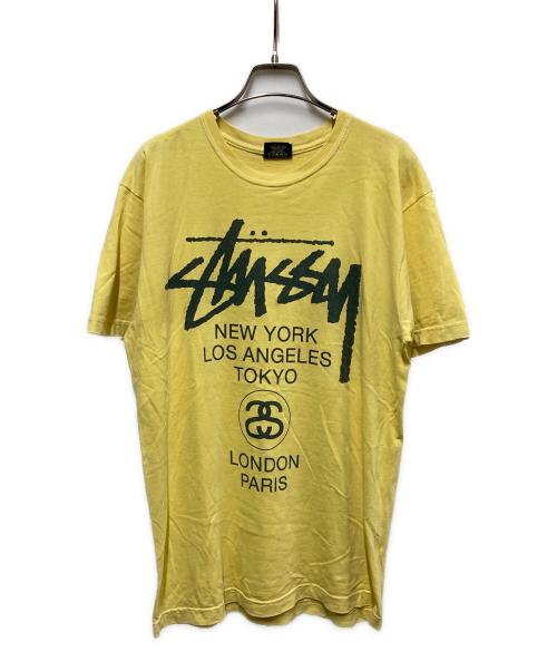 stussy（ステューシー）stussy (ステューシー) プリントTシャツ イエロー サイズ:Mの古着・服飾アイテム