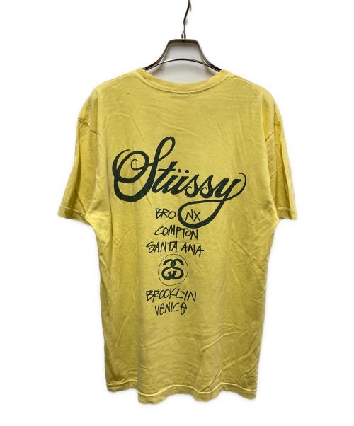 stussy（ステューシー）stussy (ステューシー) プリントTシャツ イエロー サイズ:Mの古着・服飾アイテム