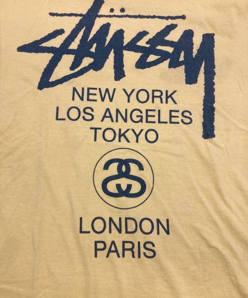 stussy（ステューシー）stussy (ステューシー) プリントTシャツ イエロー サイズ:Mの古着・服飾アイテム