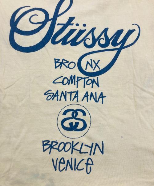 stussy（ステューシー）stussy (ステューシー) プリントTシャツ イエロー サイズ:Mの古着・服飾アイテム