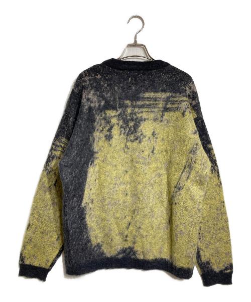 YOKE（ヨーク）YOKE (ヨーク) Jacquard Mohair Sweater/ジャガードモヘアセーター イエロー×グレー サイズ:2の古着・服飾アイテム