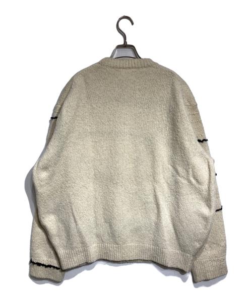 YOKE（ヨーク）YOKE (ヨーク) CONTINUOUS LINE EMBROIDERY SWEATE/コンティニュアスラインエンブロイダリースウェット ホワイト サイズ:２の古着・服飾アイテム