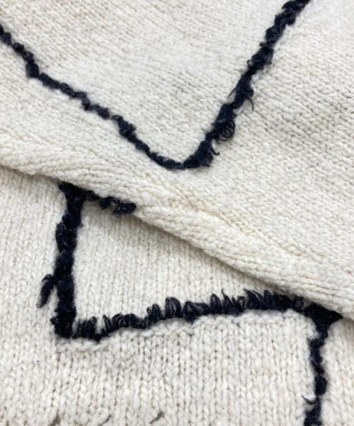 YOKE（ヨーク）YOKE (ヨーク) CONTINUOUS LINE EMBROIDERY SWEATE/コンティニュアスラインエンブロイダリースウェット ホワイト サイズ:２の古着・服飾アイテム