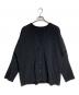 HOMME PLISSE ISSEY MIYAKE（オム プリッセ イッセイ ミヤケ）の古着「Vネックプリーツカーディガン/Pleated Cardigan」｜ブラック
