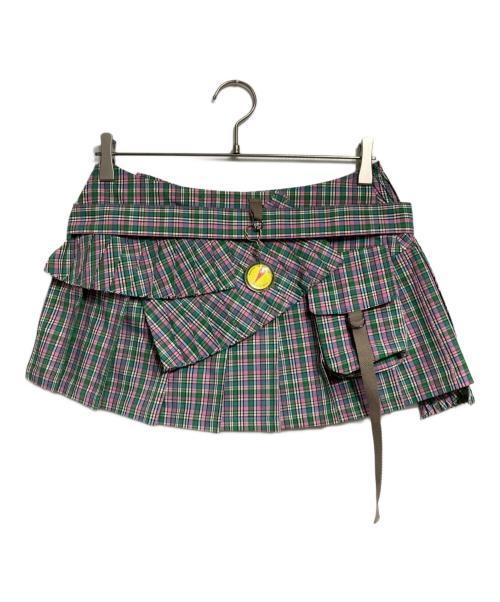rurumu（ルルムウ）rurumu (ルルムウ) pleats rolled mini skirt/プリーツロールドミニスカート ピンク サイズ:FREEの古着・服飾アイテム