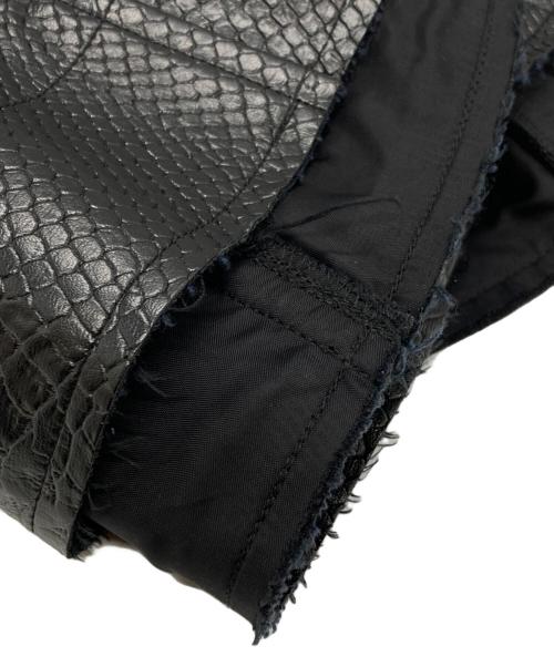 COMME des GARCONS（コムデギャルソン）COMME des GARCONS (コムデギャルソン) フェイクレザドローストリング スカート/Faux Leather Drawstring Skirt ブラック サイズ:Sの古着・服飾アイテム