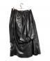 COMME des GARCONS (コムデギャルソン) フェイクレザドローストリング スカート/Faux Leather Drawstring Skirt ブラック サイズ:S：26000円