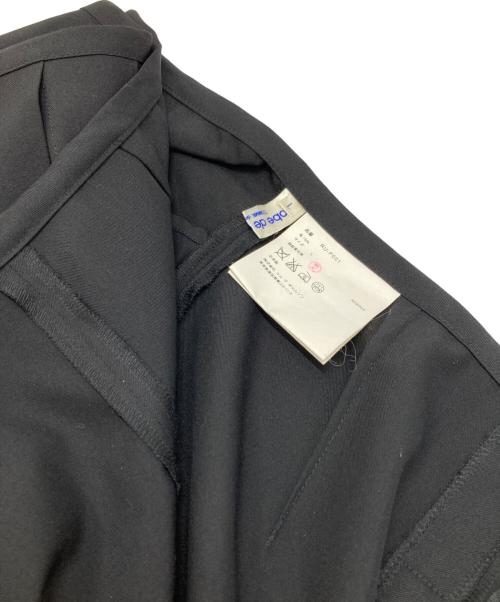 ROBE DE CHAMBRE COMME DES GARCONS（ローブドシャンブル コムデギャルソン）ROBE DE CHAMBRE COMME DES GARCONS (ローブドシャンブル コムデギャルソン) ウールギャバスカートレイヤードパンツ/Wool Gabardine Layered Pants ブラック サイズ:Lの古着・服飾アイテム