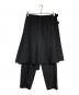 ROBE DE CHAMBRE COMME DES GARCONS（ローブドシャンブル コムデギャルソン）の古着「ウールギャバスカートレイヤードパンツ/Wool Gabardine Layered Pants」｜ブラック