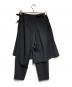 ROBE DE CHAMBRE COMME DES GARCONS (ローブドシャンブル コムデギャルソン) ウールギャバスカートレイヤードパンツ/Wool Gabardine Layered Pants ブラック サイズ:L：35000円