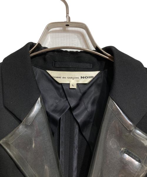 COMME des GARCONS NOIR（コムデギャルソン ノワール）COMME des GARCONS NOIR (コムデギャルソン ノワール) ビニールカラータキシードジャケット ブラック サイズ:Lの古着・服飾アイテム