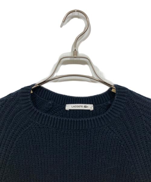 LACOSTE（ラコステ）LACOSTE (ラコステ) ボーダーニット ネイビー×ホワイト サイズ:36の古着・服飾アイテム