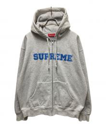 SUPREME（シュプリーム）の古着「Collegiate Applique Zip Up Hoouded」｜グレー