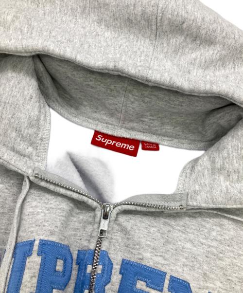 SUPREME（シュプリーム）Supreme (シュプリーム) Collegiate Applique Zip Up Hoouded グレー サイズ:Lの古着・服飾アイテム