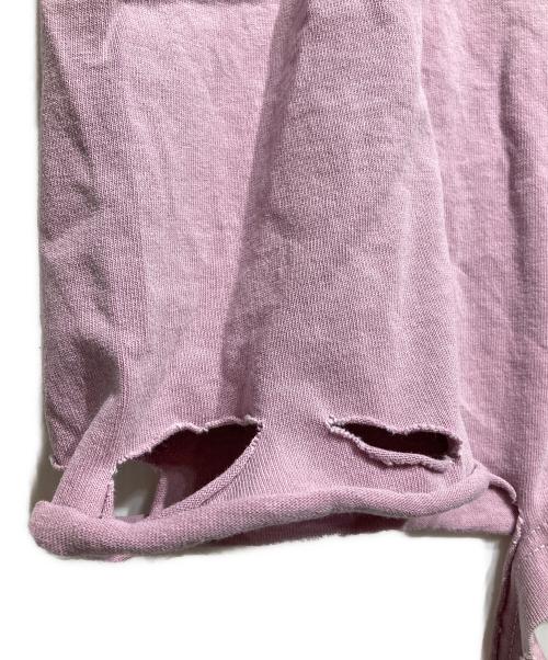 KIDILL（キディル）KIDILL (キディル) DESTROY T-SHIRT/デストロイ ティーシャツ ピンク サイズ:Freeの古着・服飾アイテム