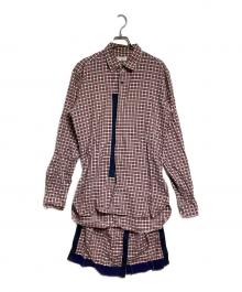 DRIES VAN NOTEN（ドリスヴァンノッテン）の古着「ボンテージシャツ」｜レッド