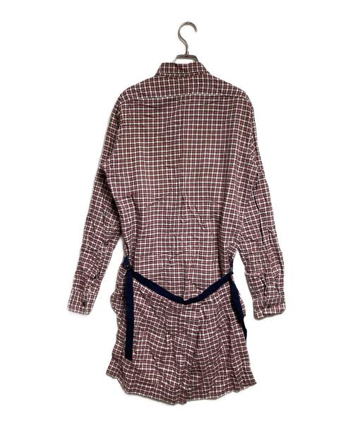 DRIES VAN NOTEN（ドリスヴァンノッテン）DRIES VAN NOTEN (ドリスヴァンノッテン) ボンテージシャツ レッド サイズ:48の古着・服飾アイテム