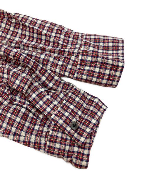 DRIES VAN NOTEN（ドリスヴァンノッテン）DRIES VAN NOTEN (ドリスヴァンノッテン) ボンテージシャツ レッド サイズ:48の古着・服飾アイテム