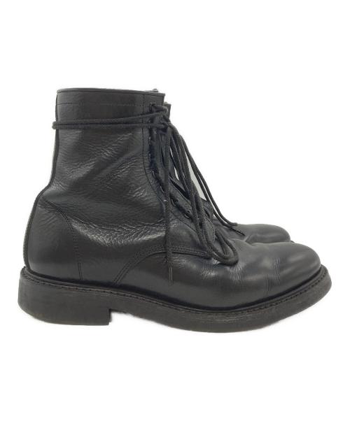 MINEDENIM（マインデニム）MINEDENIM (マインデニム) Leather Zipper Unit Military Boots/レザー ジッパー ユニット ミリタリー ブーツ ブラック サイズ:41の古着・服飾アイテム