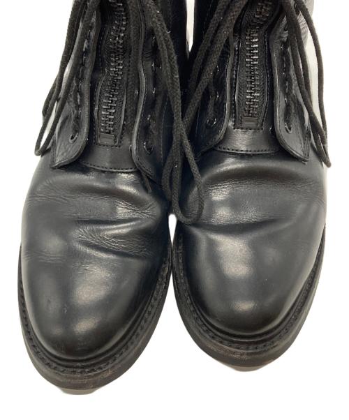 MINEDENIM（マインデニム）MINEDENIM (マインデニム) Leather Zipper Unit Military Boots/レザー ジッパー ユニット ミリタリー ブーツ ブラック サイズ:41の古着・服飾アイテム