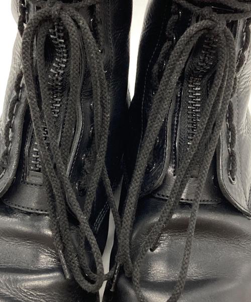 MINEDENIM（マインデニム）MINEDENIM (マインデニム) Leather Zipper Unit Military Boots/レザー ジッパー ユニット ミリタリー ブーツ ブラック サイズ:41の古着・服飾アイテム