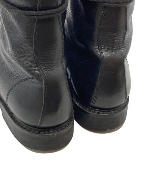MINEDENIM（マインデニム）MINEDENIM (マインデニム) Leather Zipper Unit Military Boots/レザー ジッパー ユニット ミリタリー ブーツ ブラック サイズ:41の古着・服飾アイテム