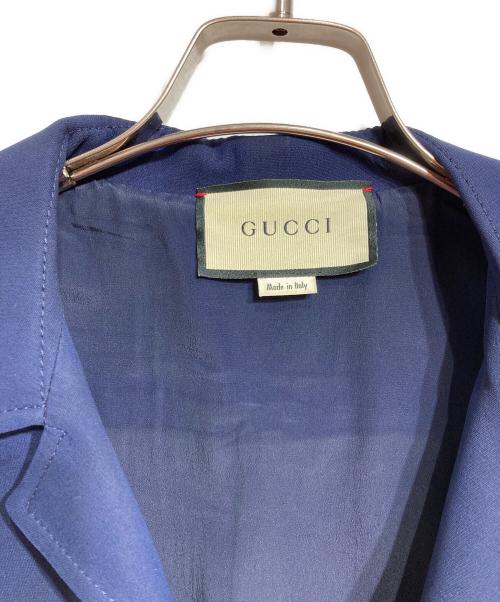 GUCCI（グッチ）GUCCI (グッチ) GGベルトジャンプスーツ / GG Belted Jumpsuit  ネイビー サイズ:46の古着・服飾アイテム