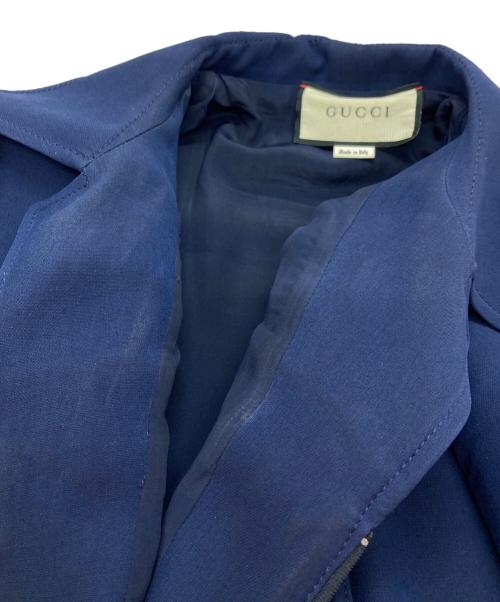 GUCCI（グッチ）GUCCI (グッチ) GGベルトジャンプスーツ / GG Belted Jumpsuit  ネイビー サイズ:46の古着・服飾アイテム