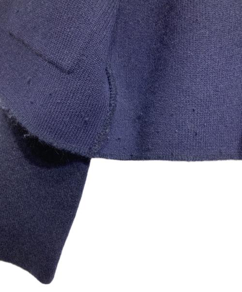 anuans（アニュアンス）anuans (アニュアンス) Cashmere Blend No-Collar Knit Jacket /カシミヤブレンドノーカラーニットジャケット ネイビー サイズ:Ｆの古着・服飾アイテム