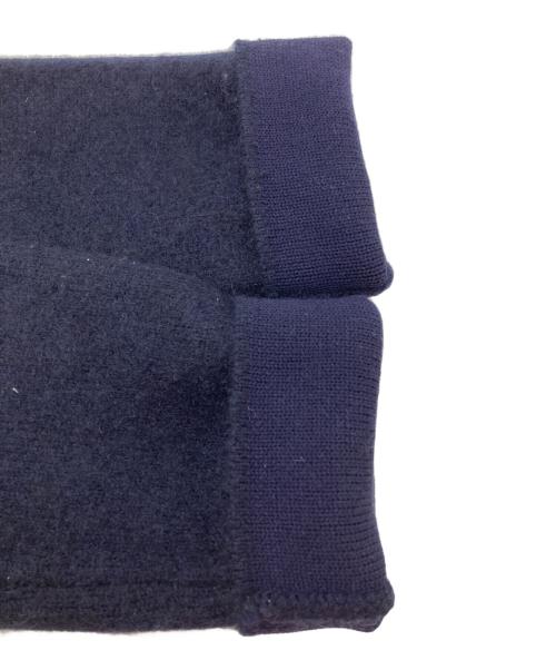 anuans（アニュアンス）anuans (アニュアンス) Cashmere Blend No-Collar Knit Jacket /カシミヤブレンドノーカラーニットジャケット ネイビー サイズ:Ｆの古着・服飾アイテム