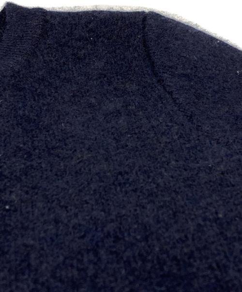 anuans（アニュアンス）anuans (アニュアンス) Cashmere Blend No-Collar Knit Jacket /カシミヤブレンドノーカラーニットジャケット ネイビー サイズ:Ｆの古着・服飾アイテム