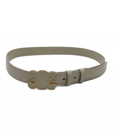 中古・古着通販】CELINE (セリーヌ) トリオンフレザーベルト ベージュ