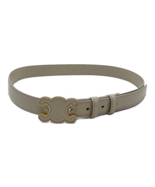 CELINE（セリーヌ）CELINE (セリーヌ) トリオンフレザーベルト ベージュ サイズ:75の古着・服飾アイテム